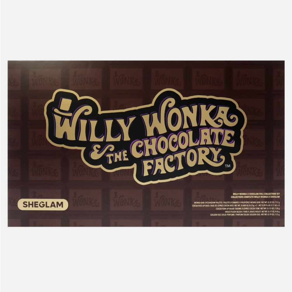 NEW SHEGLAM WILLY WONKA AND THE CHOCOLATE FACTORY PR BOX MAKEUP SET